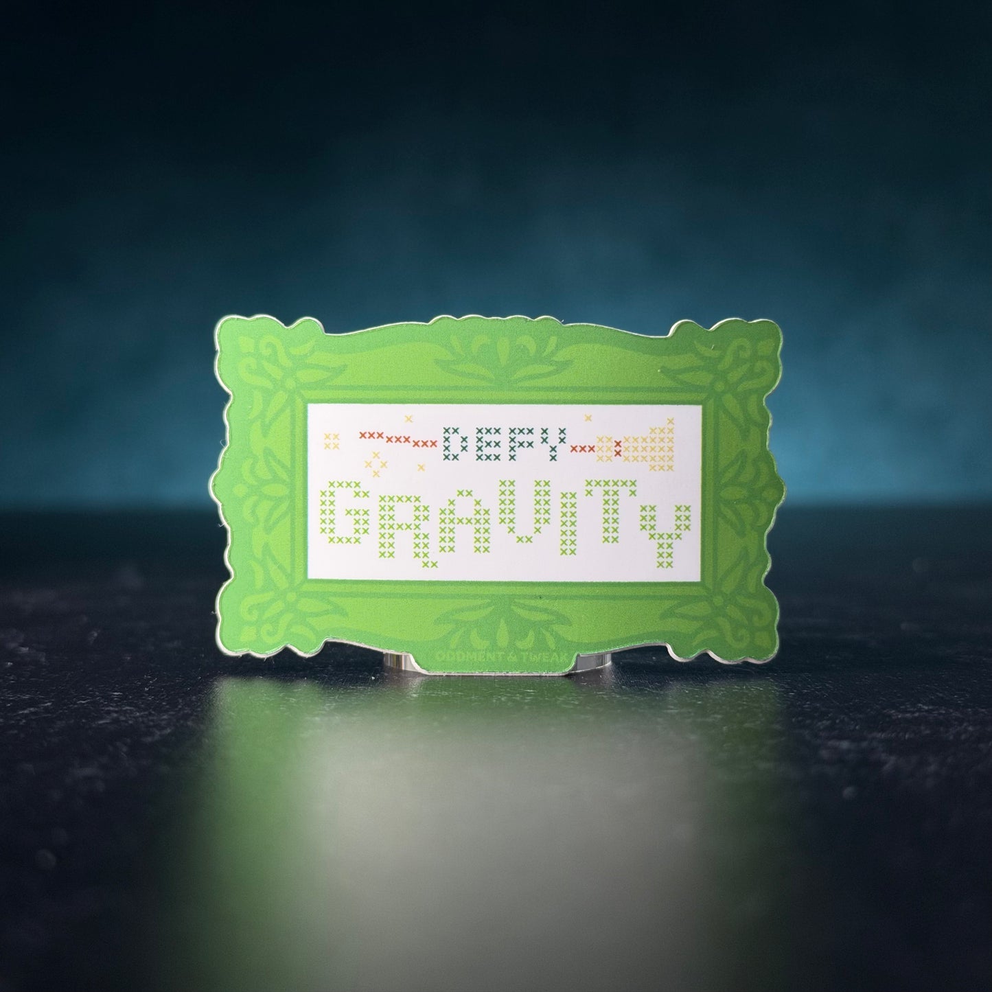 Defy Gravity Cross Stitch Sticker