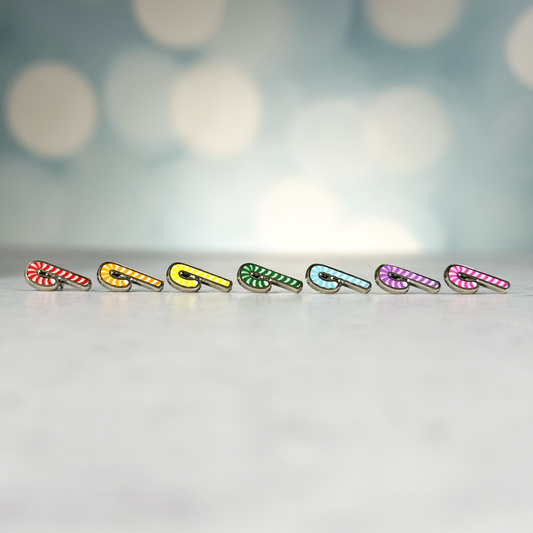 Glitter Candy Cane Pins