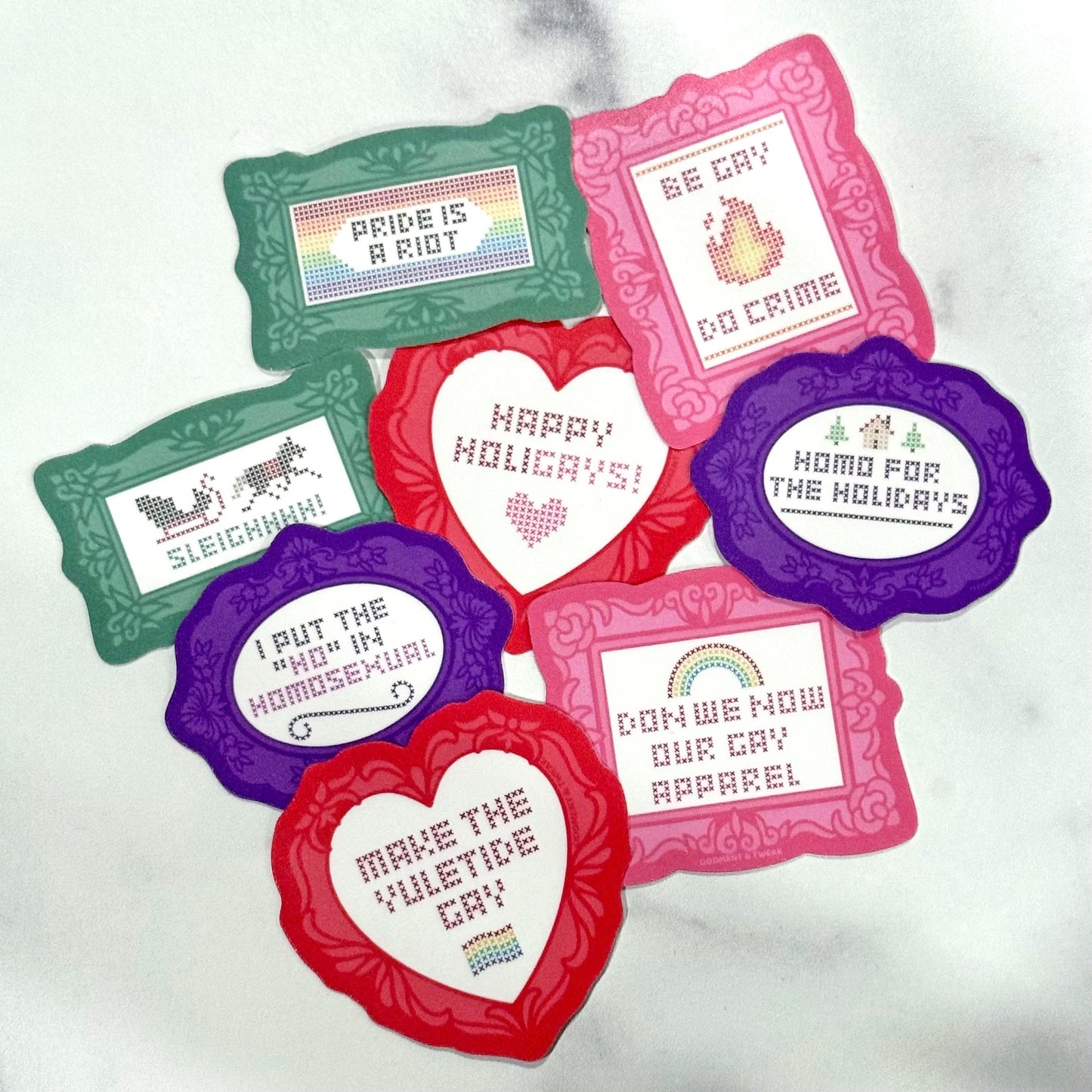Queer Cross-Stitch Sticker