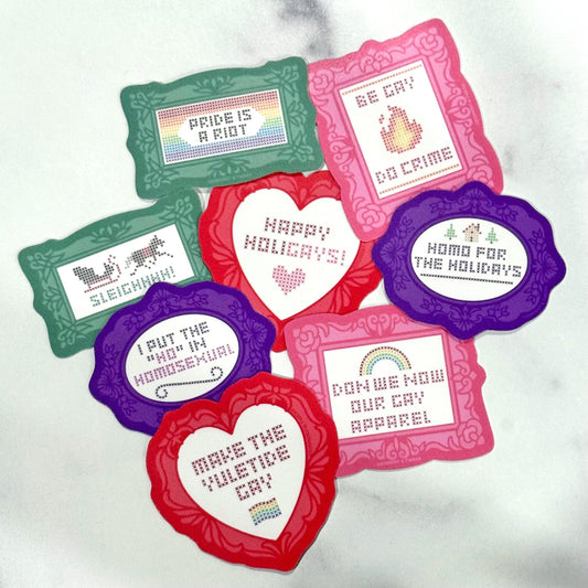 Queer Cross-Stitch Sticker