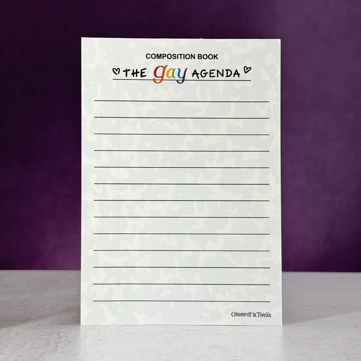 Gay Agenda Notepad & Rainbow Pencil