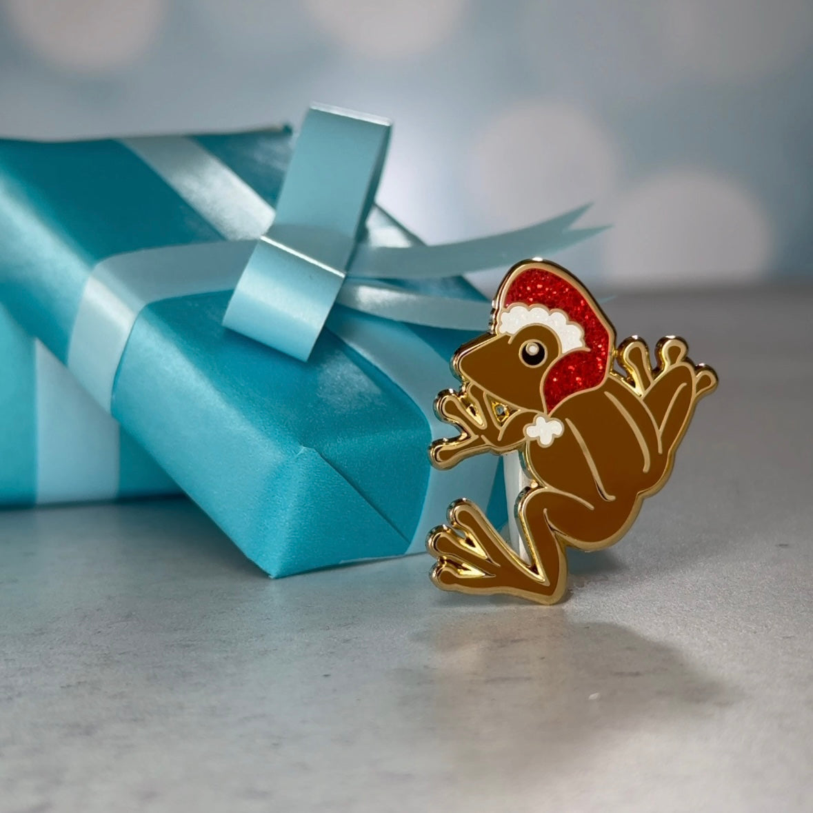 Holiday Frog Pin